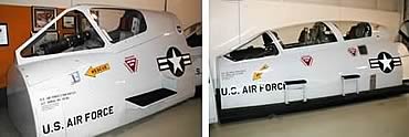 F-106 Cockpit simulator (left) and F-101C Cockpit simulator (right)