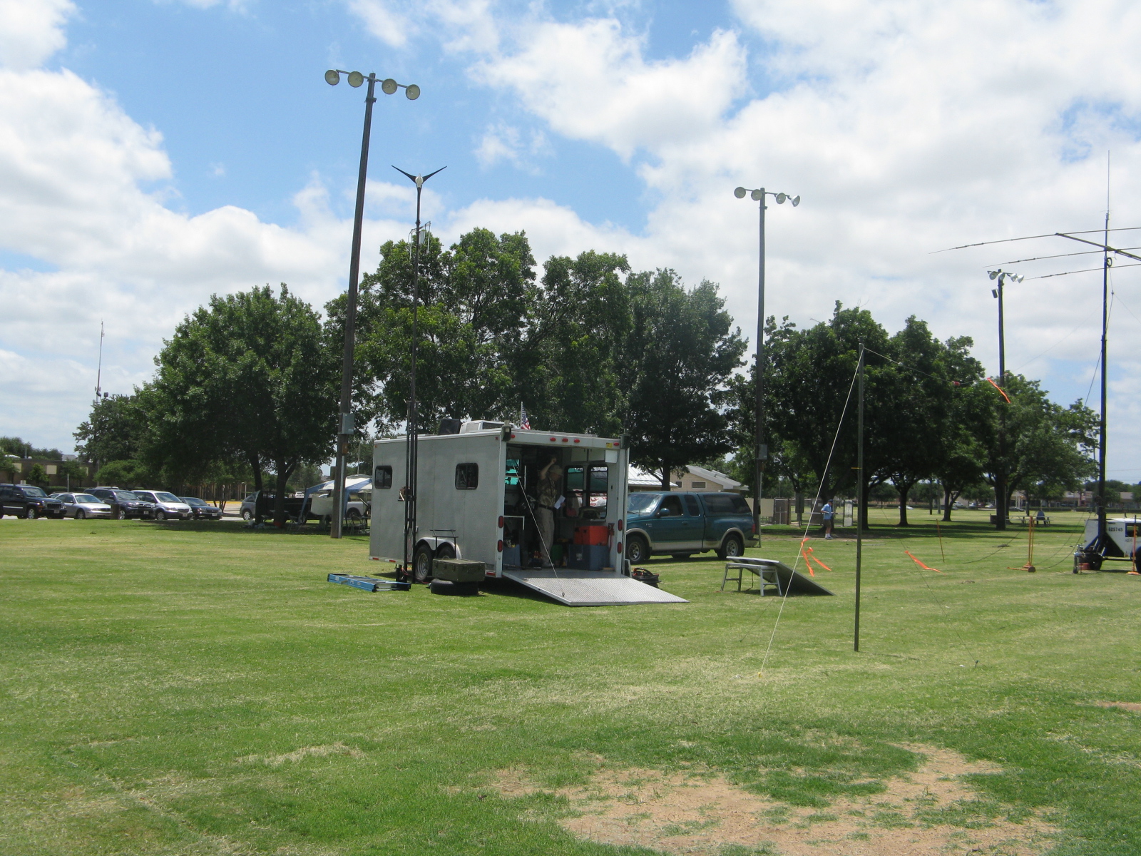 Communications Trailer with Wind Turbine and Solar Panels