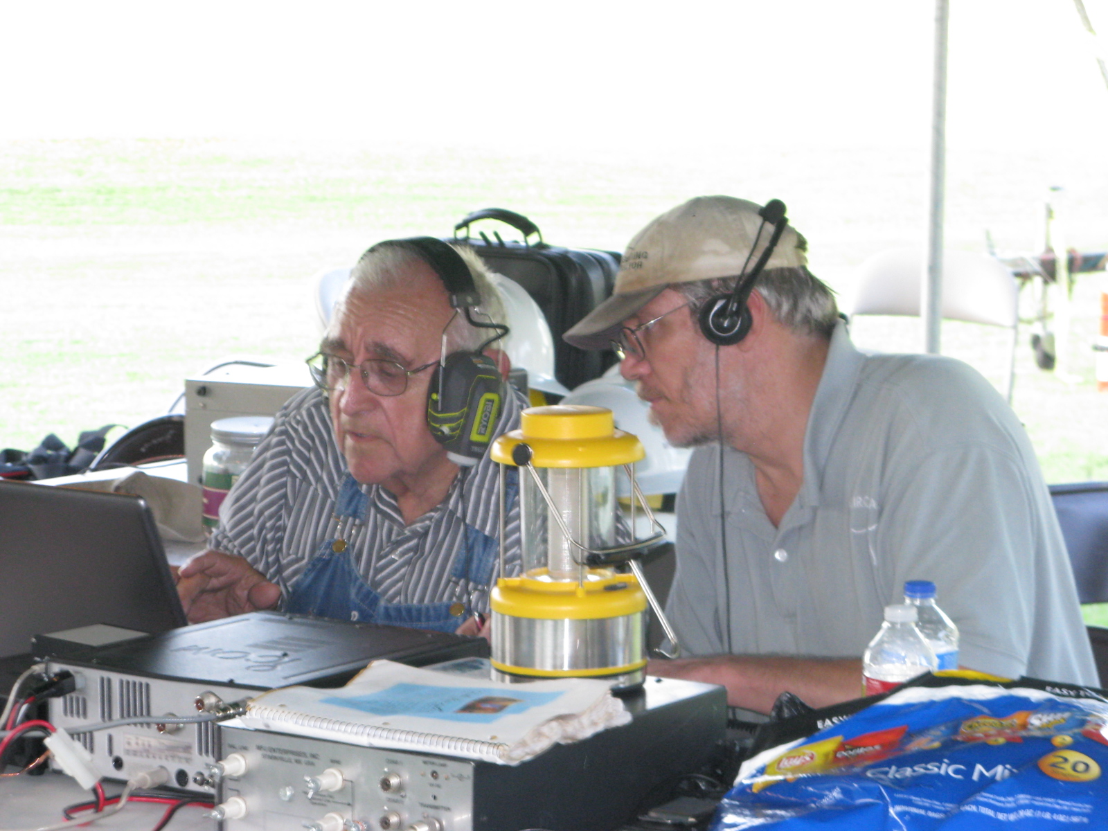 Ralph and Willis operating HF radio